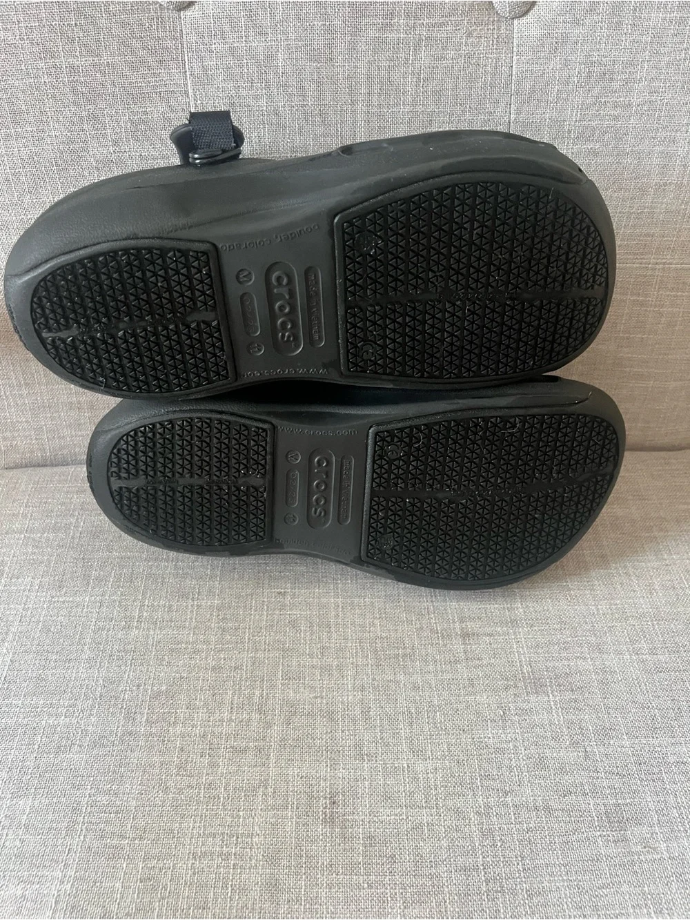 CROCS Lite Ride Men's Black Mule Clogs w/ strap, size 11